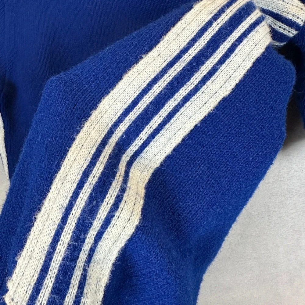 Vintage Cheerleader Uniform Set Blue White WHS Skirt Top Socks 70s Halloween